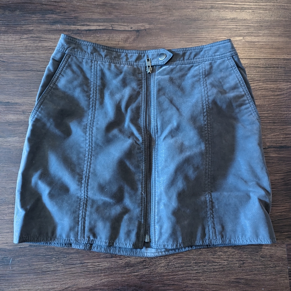 Free People Suede-like feel gray skirt